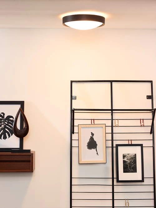 Lucide LEX - Lámpara de techo - Ø 33 cm - 2xE27 - Negro - ambiente 1